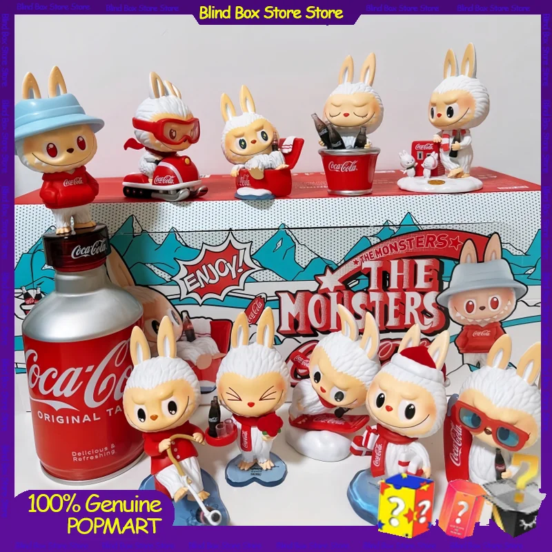 Pop mart Christmas Labubu Coca-Cola Co-Branded Series Blind Box End Box Desktop Ornaments Decorative Gift Guessing Bag Blind Bag