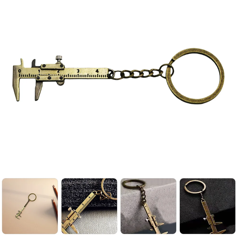 

3Pcs Portable Mini Vernier Caliper Keychain Metal Measuring Tool Small Ruler Cute Bag Pendant Keyrings for Pocket