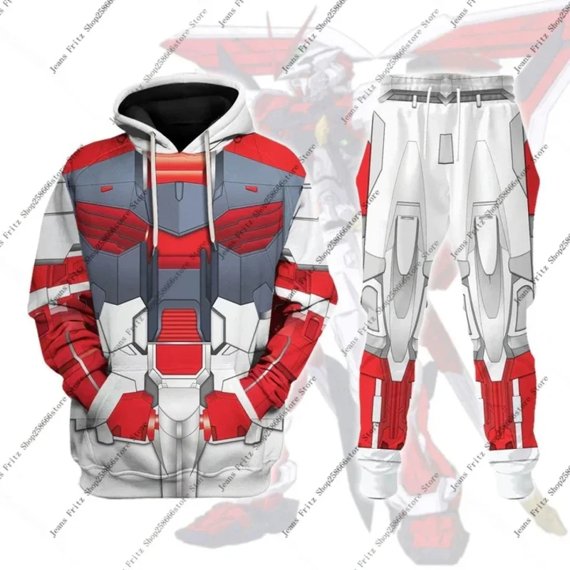 Popular Mazinger Z Anime Robot sudaderas con capucha con estampado 3D traje hombre mujer chándal pantalones 2 uds conjuntos nuevos niños Jersey Cosplay Sudadera con capucha