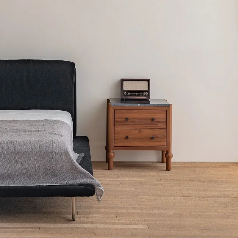 

Medieval bedside table solid wood home bedroom