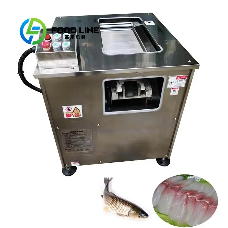 Oblique Fish Slicing Machine Designed To Streamline Workflow And Reduce Labor Costs In Commercial Seafood Processing