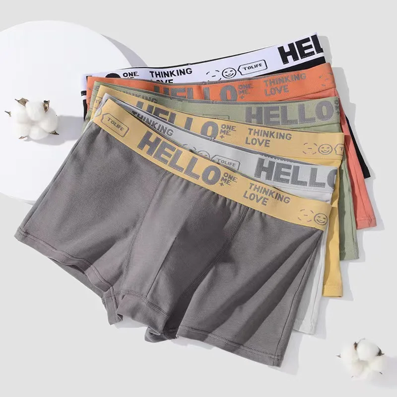 12Pcs/Lot Men's Panties Boxer Briefs Male Pure Man Underwear Shorts Breathable Boxer Shorts Comfortable soft Plus size M-4XL