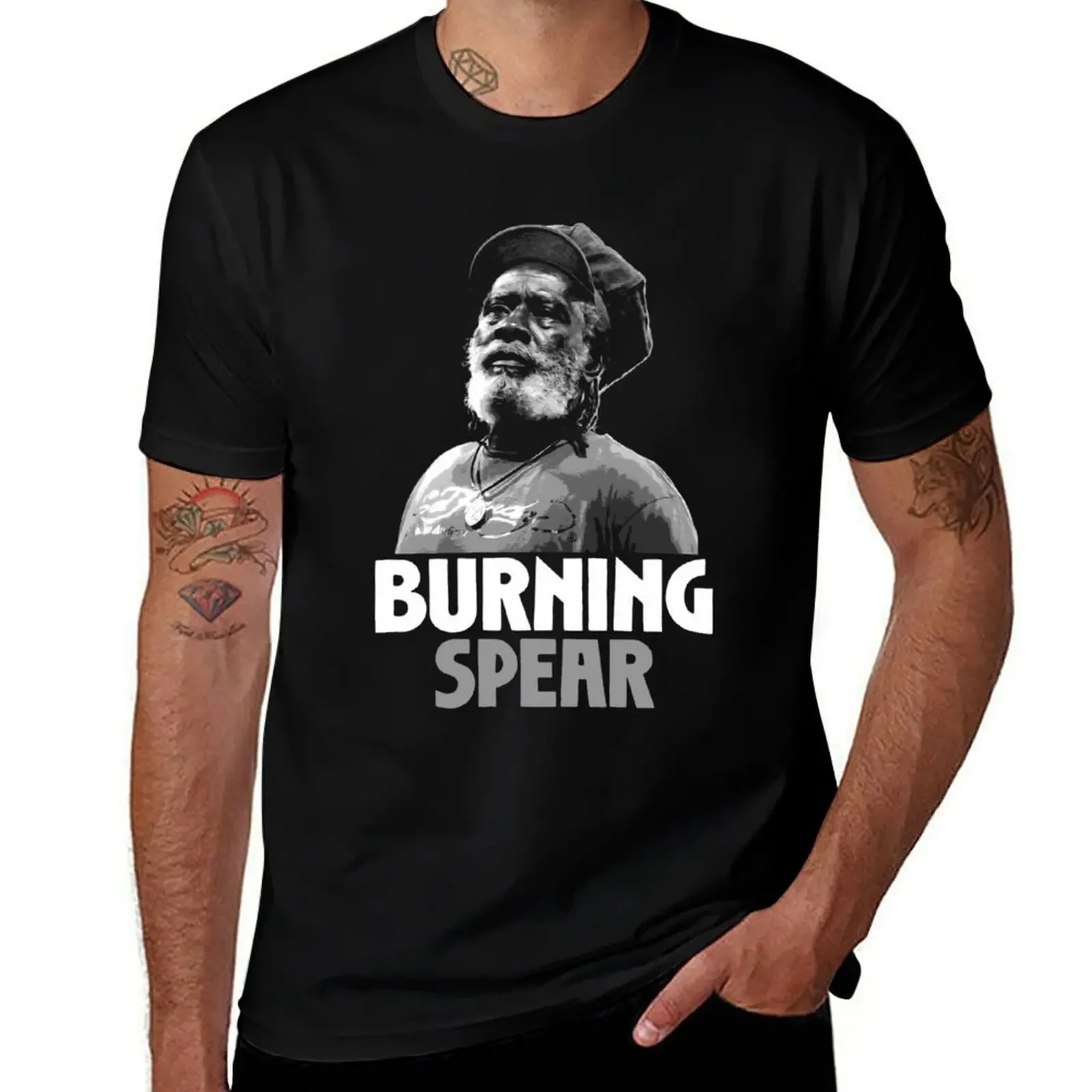 BURNING SPEAR T-Shirt graphics sports fans tshirts personalised funny shirt cotton mens designer clothes