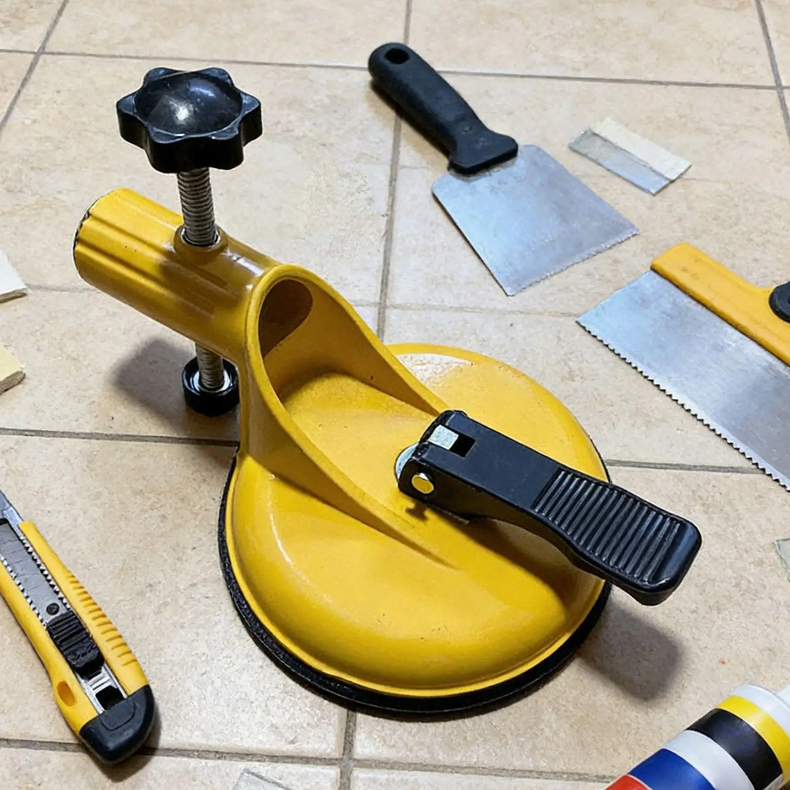 Floor Gap Fixer Tool Suction Cup Leveling Tool for Tile Marble Laminate Flooring Installation Alignment Adjustment