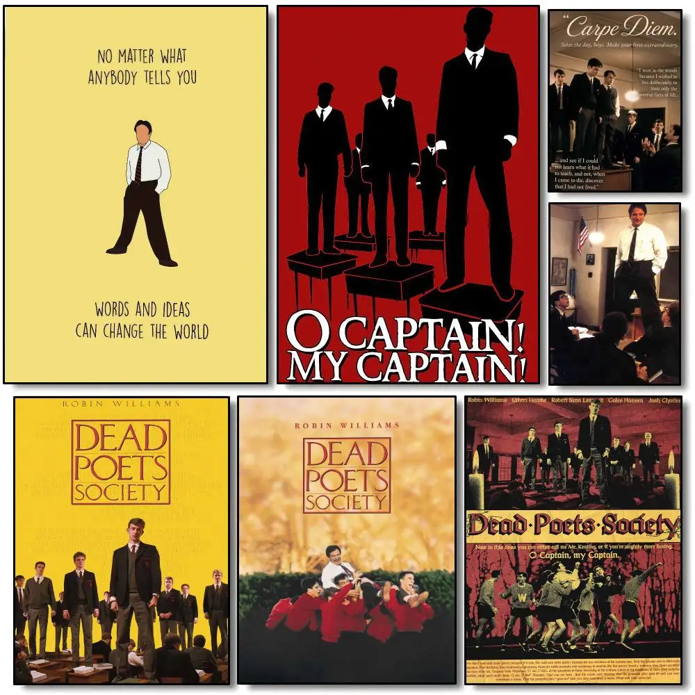 Classic Film D-Dead P-Poets Society Poster Modern Aesthetic Wall Art | Stylish Bedroom Home Decor & Unique Gift Ideas