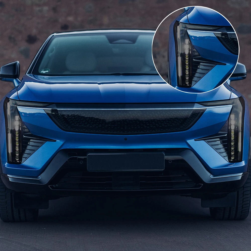Premium TPU PPF for Cadillac OPTIQ 2025-2026 High-Gloss Smoke Black Pre-Cut Headlight Cover Anti-Scratch Protective Vinyl Kit
