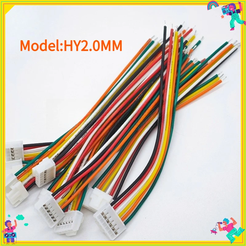 10PCS 10/15/20/30cm HY2.0mm Single/Double Head Forward and Reverse Wire Cable Connector 2/3/4/5/6/7..12Pin Electronic Wire 26AWG