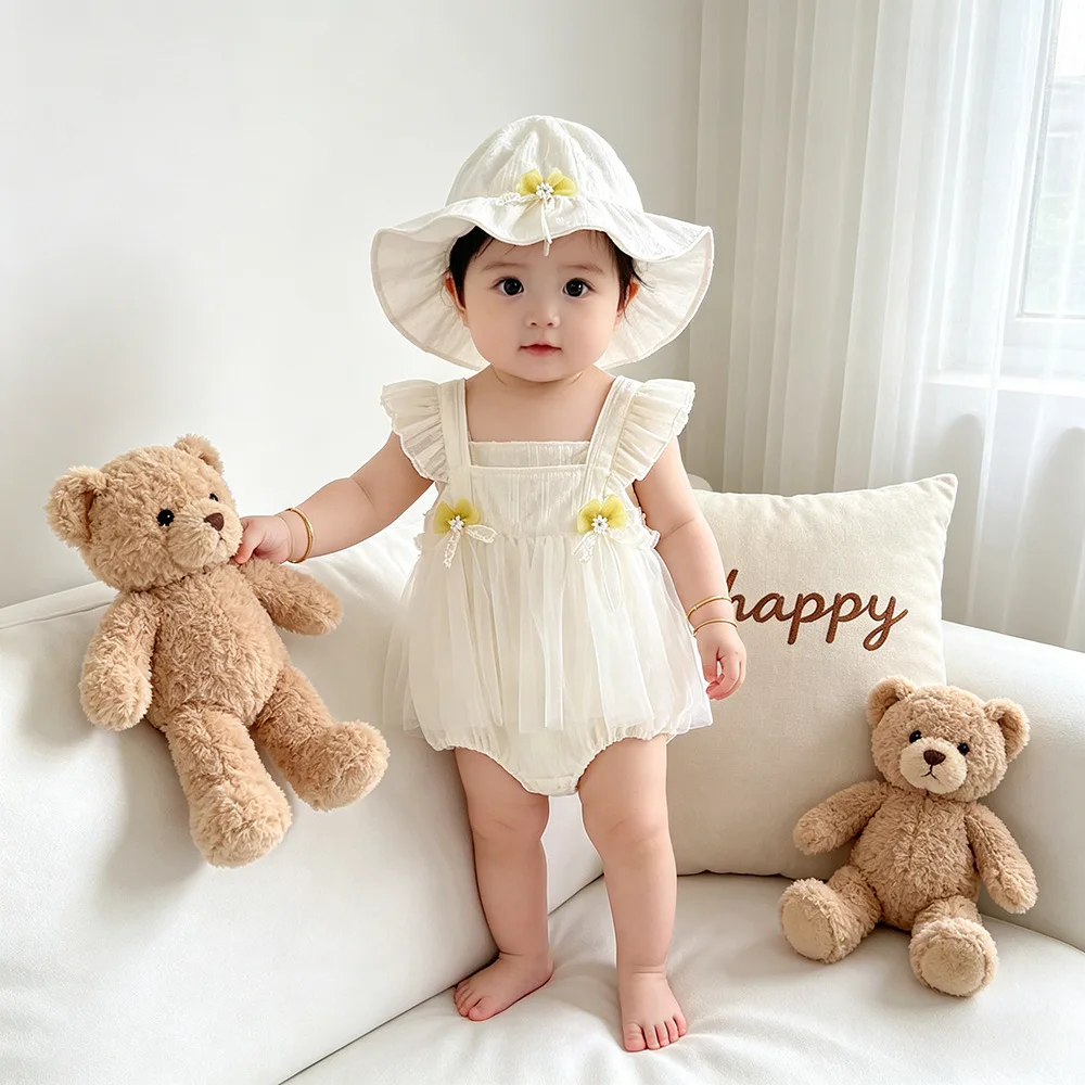 Baby Clothes for Young Months Summer Clothes, Stylish and Sweet Jumpsuit Thin Design