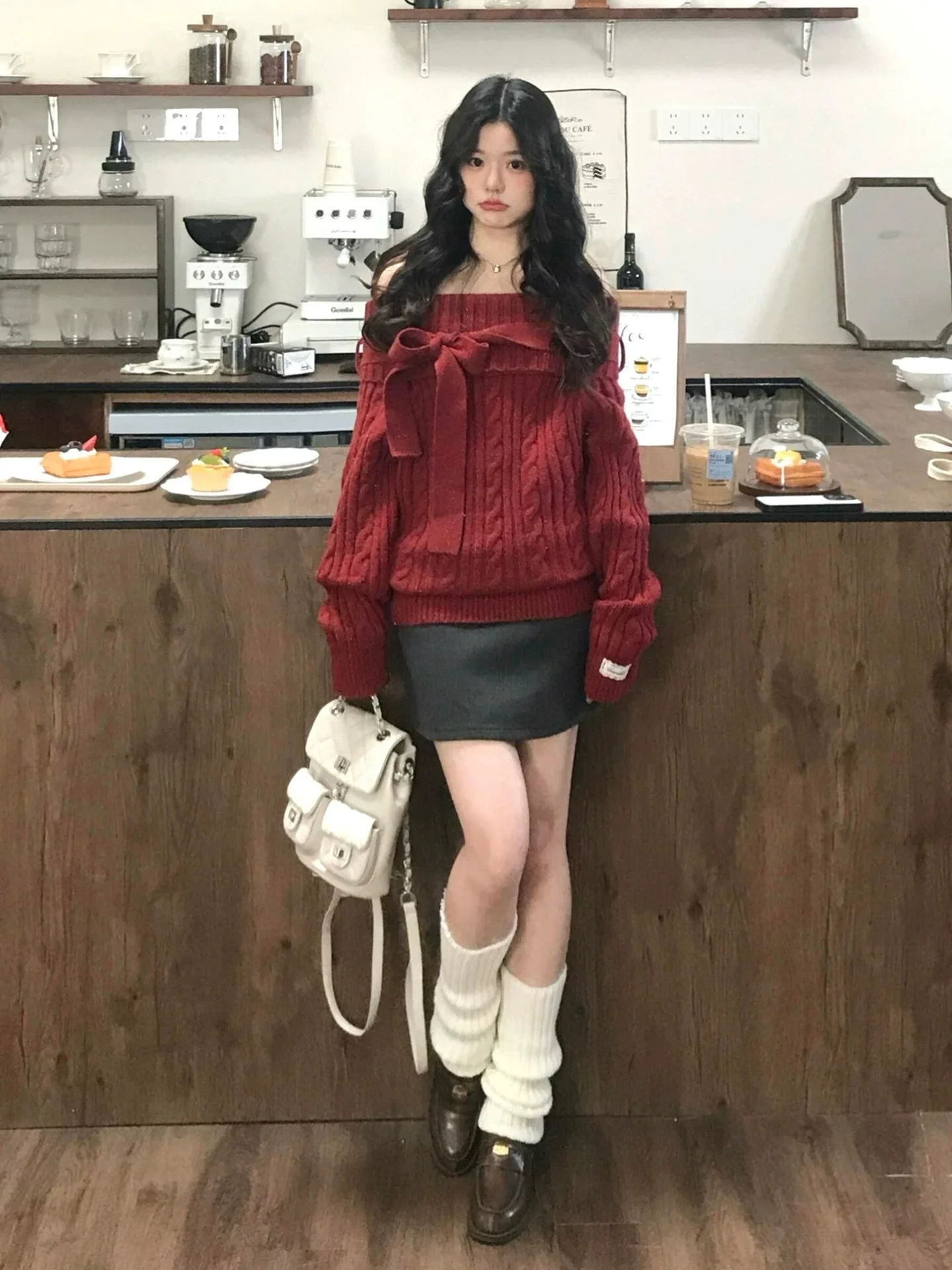 

Красный вязаный топ на одно плечо для женщин: осенне-зимняя модная верхняя одежда премиум-класса для новогодних вечеринок и праздников