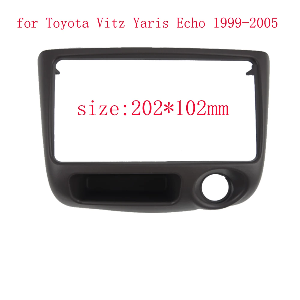 HAOCHEN 2Din 7 INCH Car Audio Fascia for Toyota Vitz Yaris Echo 1999-2005 Frame Dash radio CD DVD Panel Mount Kit Frame Bezel