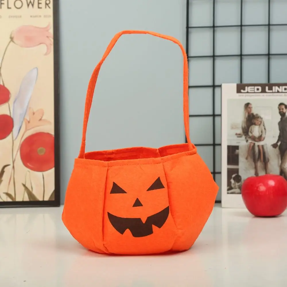 

Funny Ghost Pumpkin Bag Cloth Gifts Pouch Halloween Candy Bag Handbag Tote Bag Pumpkin Candy Bag Party
