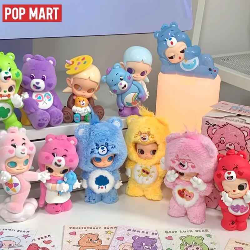 

Подлинная фигурка Popmart Care Bears × Zsiga, слепая коробка, Kawaii Popmart, персонажи аниме, загадочная коробка, детский модный рождественский подарок