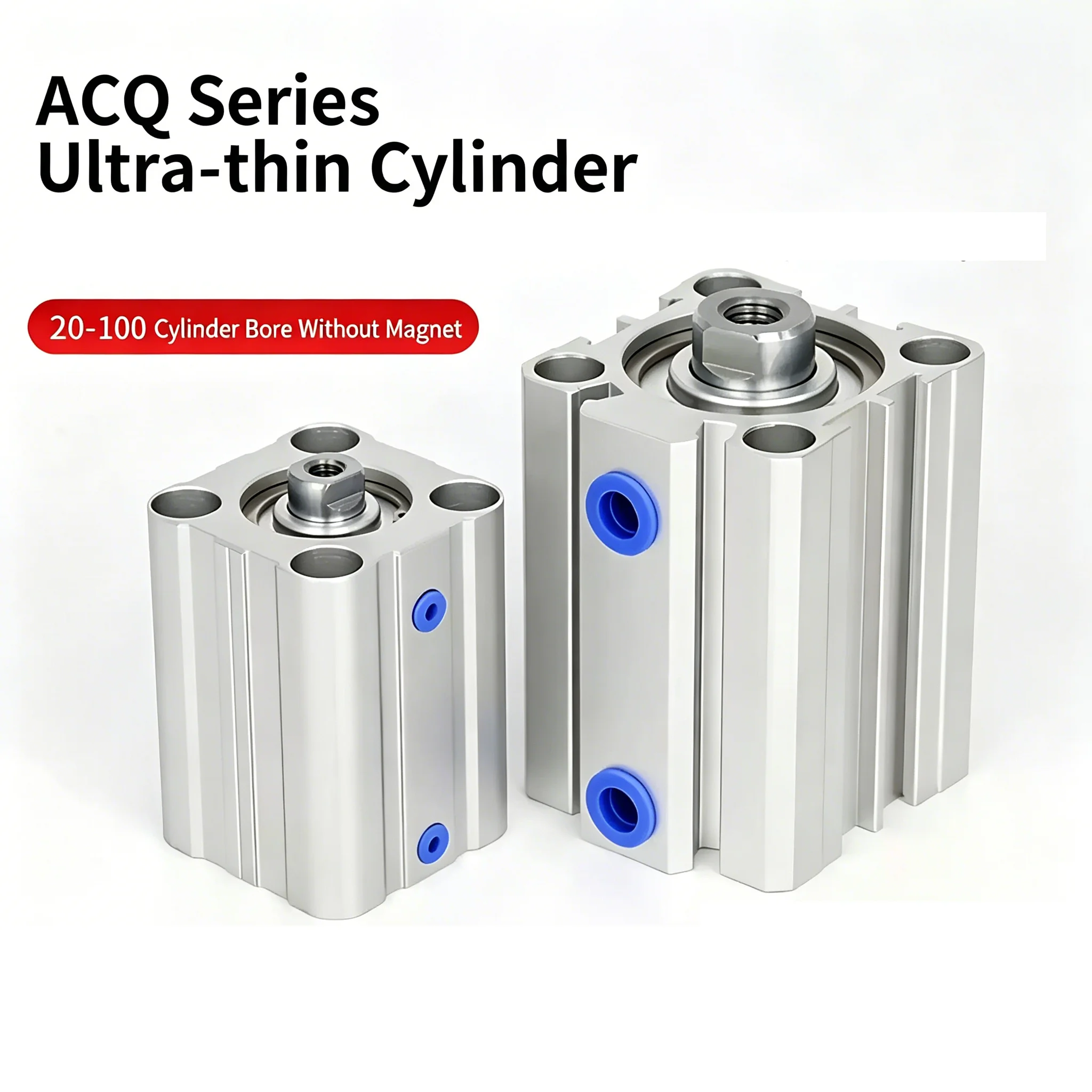 ACQ12 16 20 25 Stroke 5 10 15 20 25 30 35 40 45 50 60 70 75 80 90 100mm  Double Acting Pneumatic Compact Cylinder