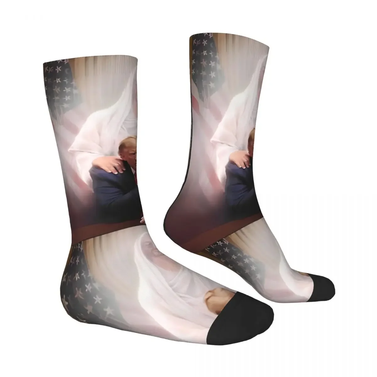 Donald Trump Socks Guide Me Fashion Stockings Men High Quality Outdoor Socks Autumn Printed Non Skid Socks