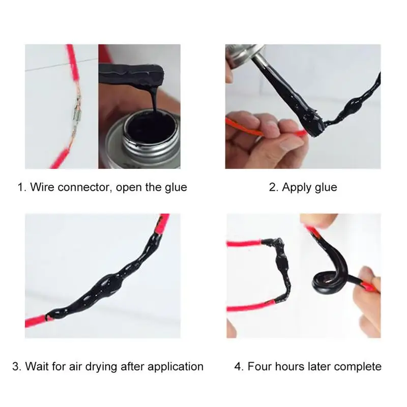 125ml Liquid Insulating Tape Repair Rubber Electrical Wire Cable Coat Fix Line Glue Waterproof Seal Temperature Resistant Past