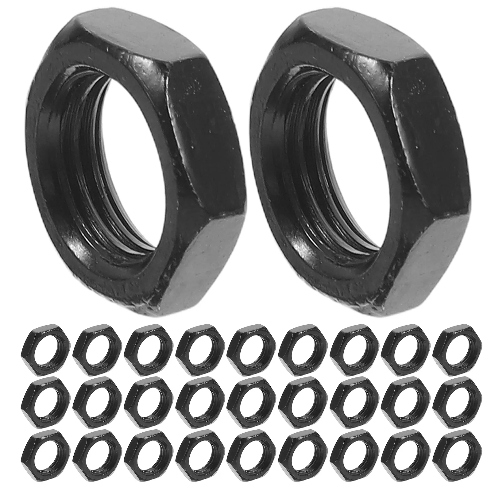 

50Pcs Lighting Fixture Ring Nut Iron Locknuts for Lamp Repair Parts DIY Hardware Fasteners Replacement Light Cover Collar Rings