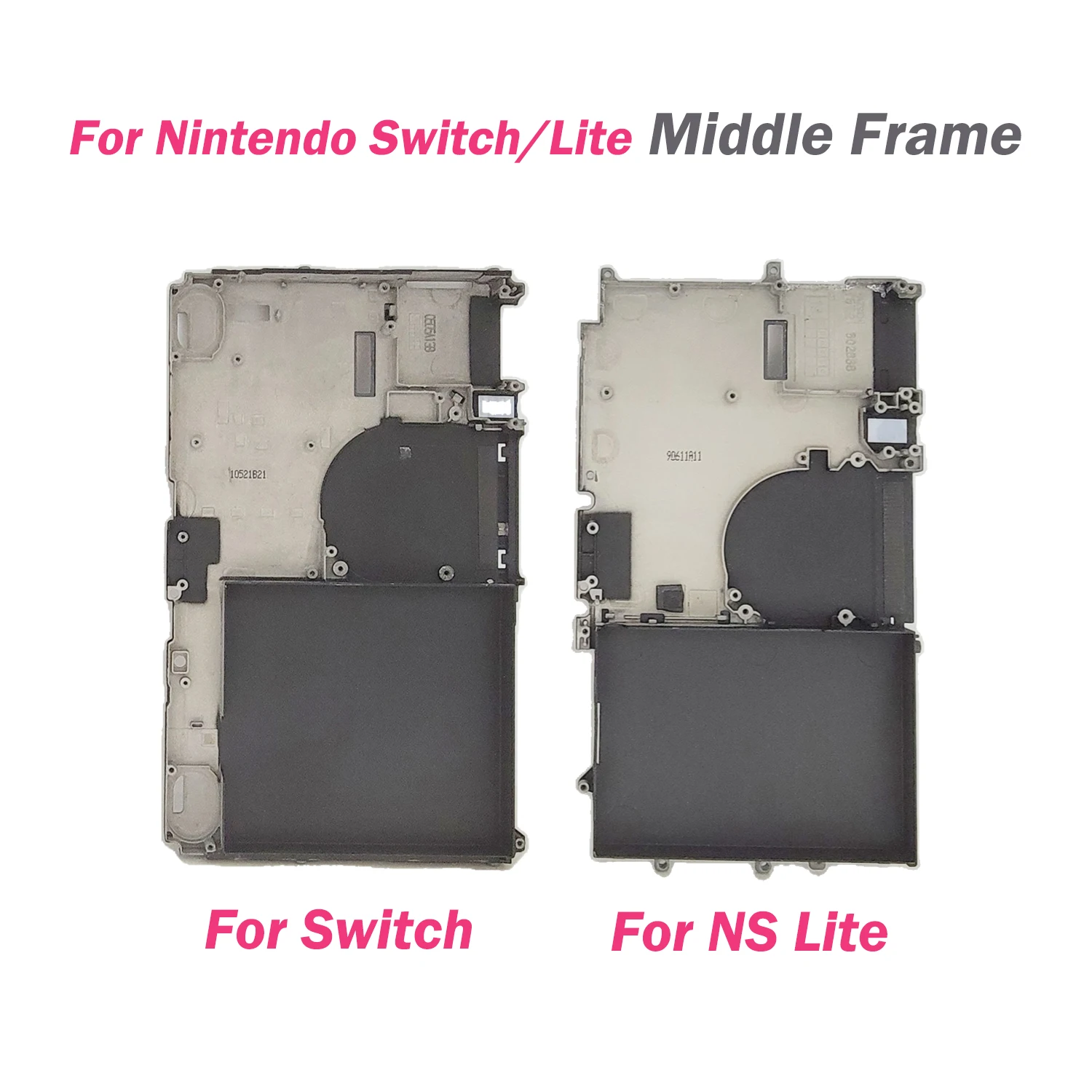 

Game Console Replacement Front Frame Middle Metal Cover for Nintend Switch/NS Lite Battery Holder Heat Dissipation Shell