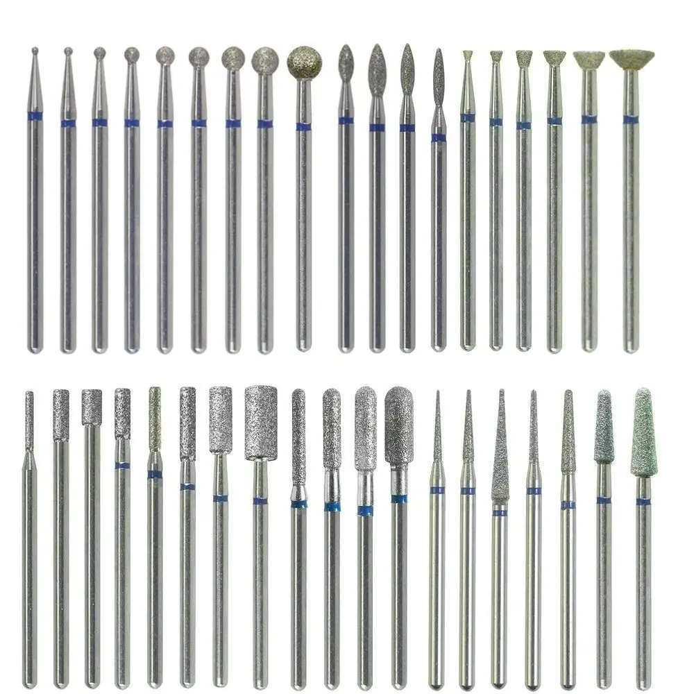 1Pcs Medium Grit Size Diamond Nail Drill Bit Cuticle Clean Diamond Nail Drill Bits for Dead Skin Pro Russian Cuticle Burr Tools