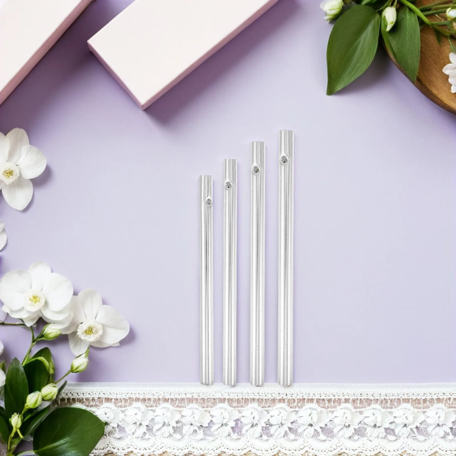 12Pcs Aluminum Wind Chime Tubes Sturdy Weather Resistant Wind Chime Parts Replacement for Patio Porch Balcony Outdoor Garden