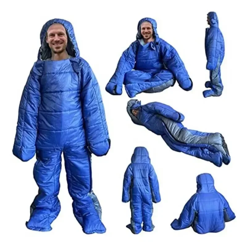 Humanoid Sleeping Bag Outdoor Camping Winter Indoor Portable Ultralight Warm Adult Windproof Sleeping Bag