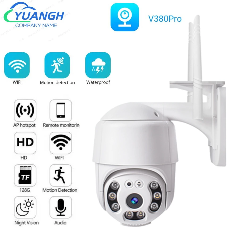 V380 Pro Security Camera 3MP WIFI PTZ Dual Light Surveillance IP Camera Outdoor Wireless WIFI Smart Home Network Camera V380