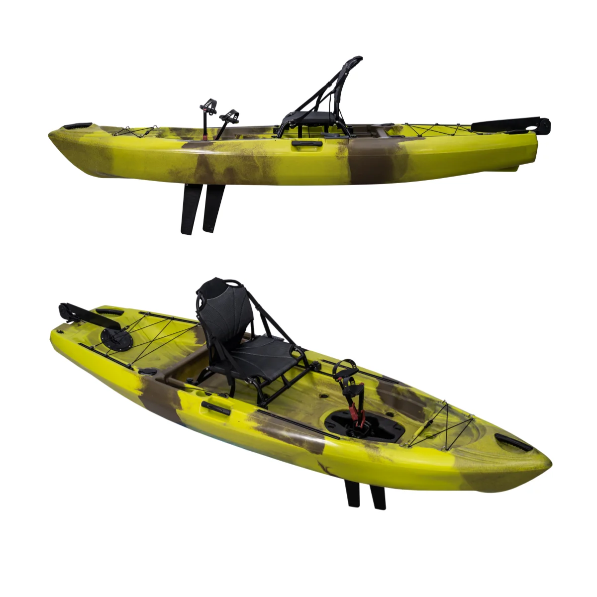 New Design 3 Years Warranty Cheap 10ft  Fishing Kayak Single Fin Pedal Sit on Top Plastic Kajak Made in China for Sale