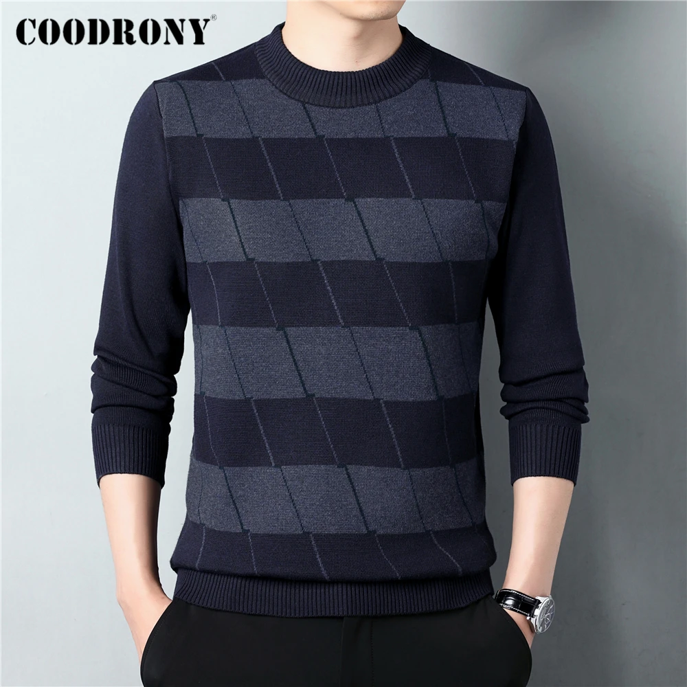 

COODRONY Brand O-Neck Knitted Sweater Men Clothing Autumn Winter New Arrival Classic High Quality Casual Pullover Homme Z1141