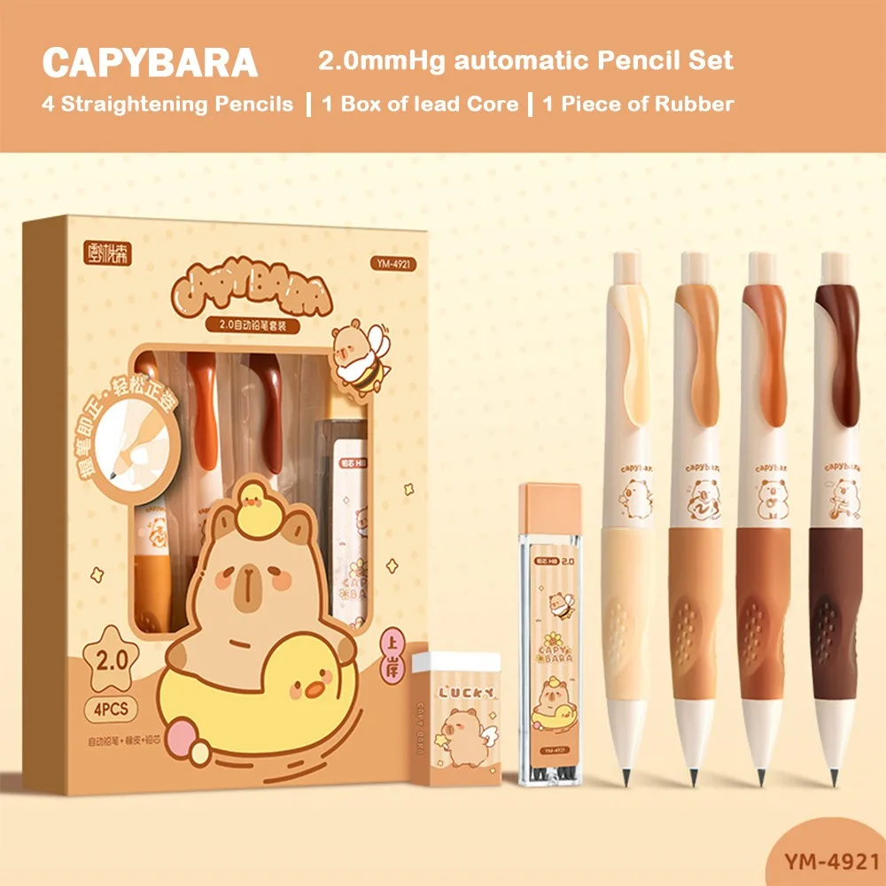 

Correct Holding Pen Posture Mechanical Pencil Eraser Set Students Drawing Sketching 2.0mm HB Lead Movable Pencil