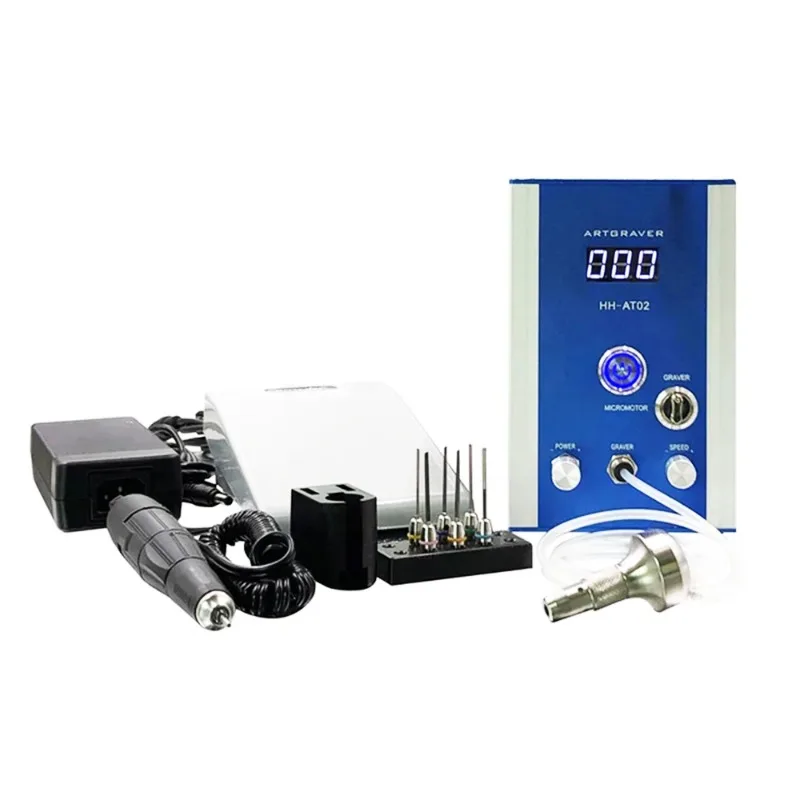 Art Graver Air Compressor HH-AT01 AT02 ARTGRAVER Pneumatic Engraving Tools Jewelry Graver Machine Gold Silver Graving