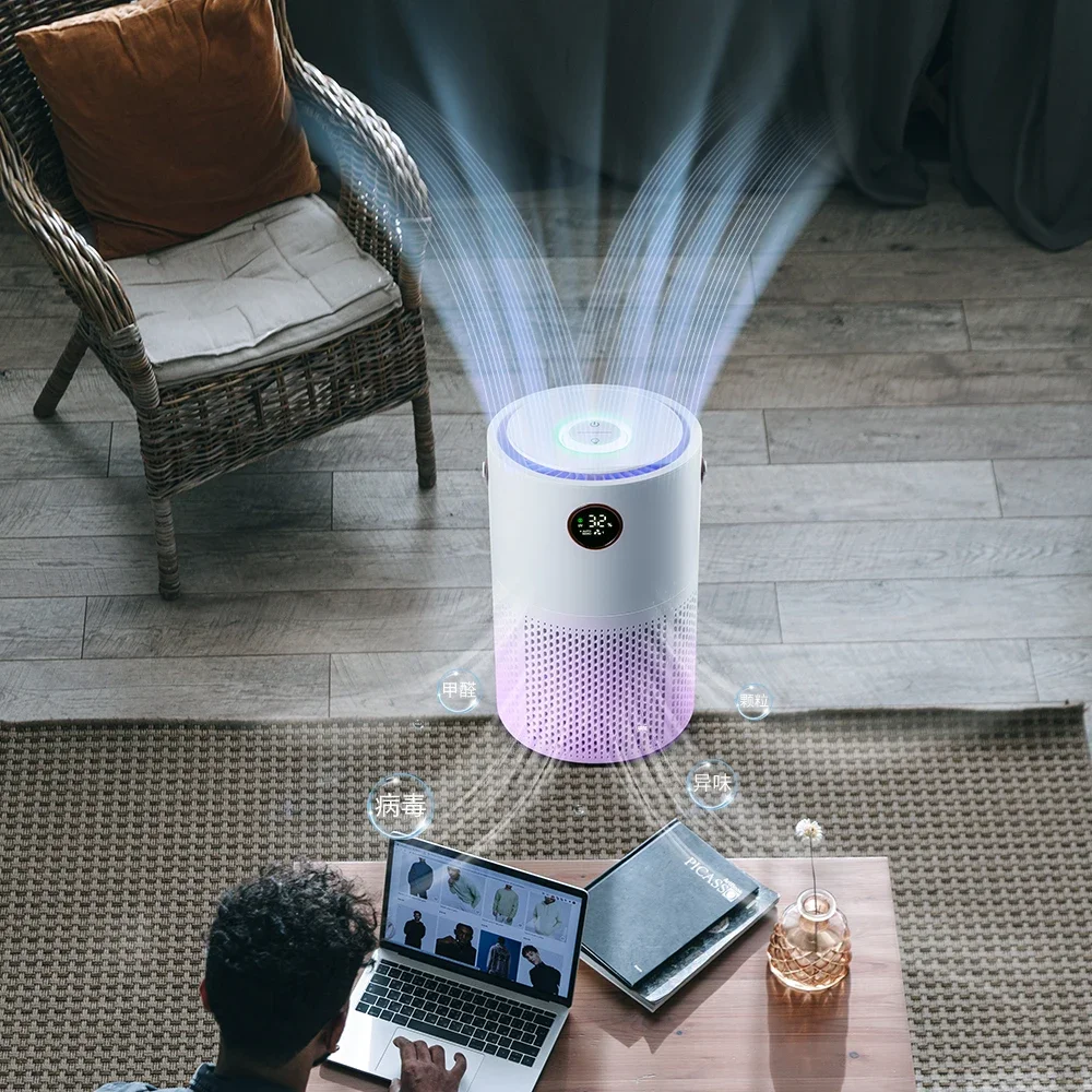 Purificateur d'air Hepa intelligent portable, vente directe, prix de gros compétitif