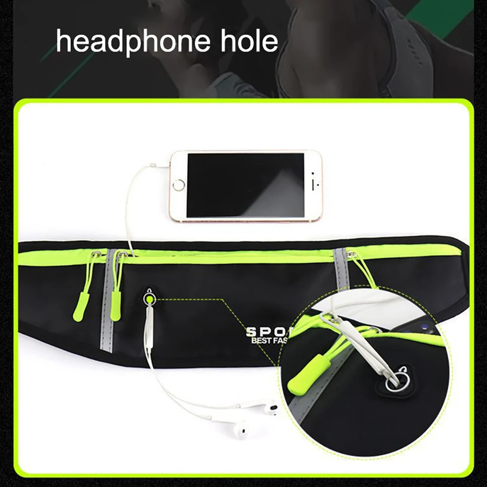 Laufgürtel Hüfttasche mit Wasserflaschenhalter Sport Fanny Pack Damen Herren Trink-Telefonhalter Beutel Bananentasche – Detail 3