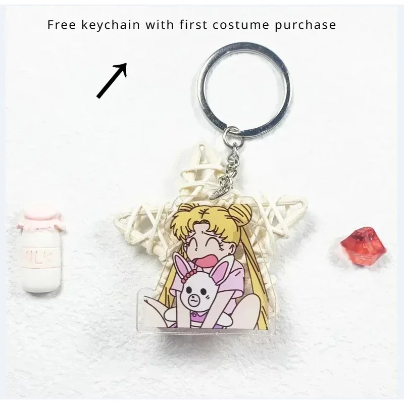 CyCostume Anime Sailor Moon Cosplay, uniforme Tsukino Usagi, abiti per parrucche, set da festa di carnevale per donne e ragazze