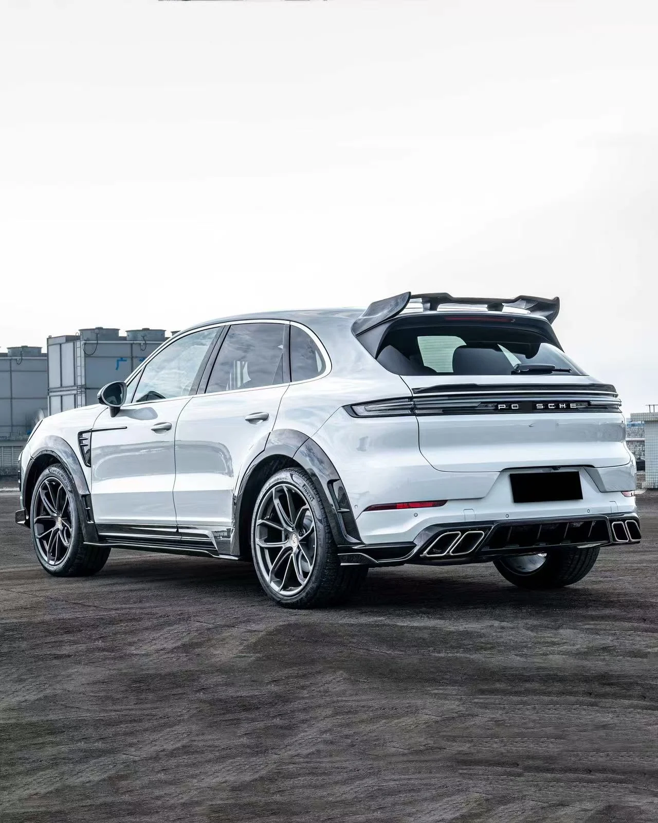 포르쉐 카이엔 9Y0.2 MSY 스타일 드라이 카본 파이버 스포일러용 최고급 소재 최고급 윙