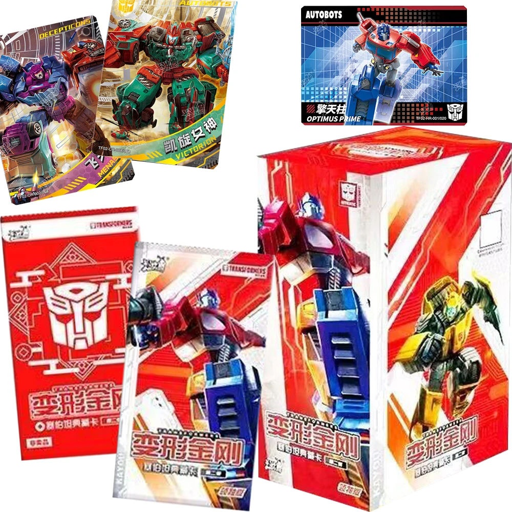 KAYOU Transformers Cards Optimus Prime Rare Limited Edition Senior Dazzling Cool Complete Deformation Cards Children Hobby Gift