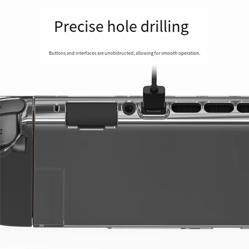 

AA60-для Switch 2, защитный чехол + крышка джойстика + комплект крышек для кнопки D-Pad, прозрачный корпус, разделенный дизайн, чехол против падения и царапин