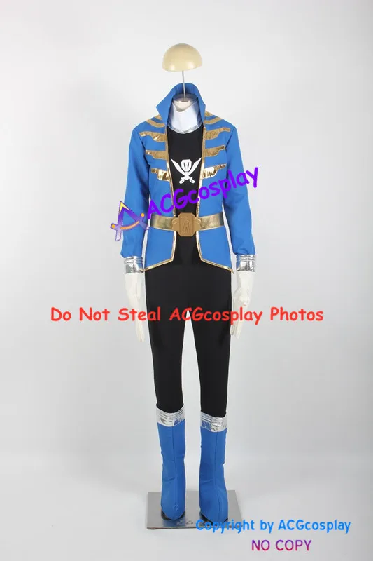 Kaizoku Sentai Gokaiger Joe Gibken Gokai Blue Cosplay Costume acgcosplay include boots covers