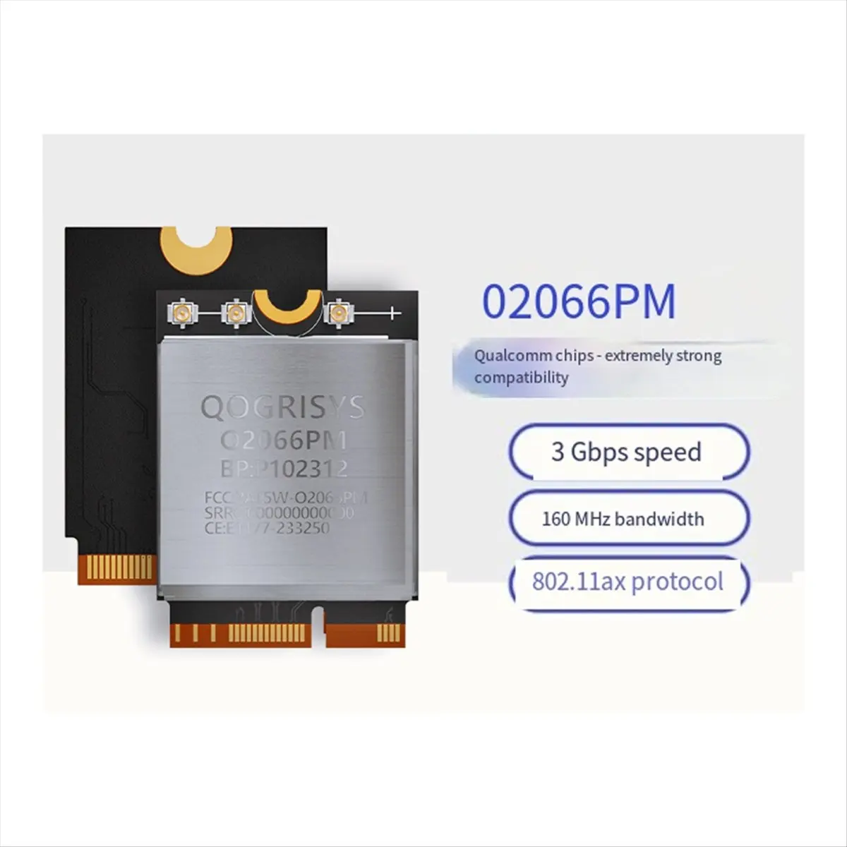 وحدة الكمبيوتر المحمول اللاسلكية M.2 سطح المكتب Win11 WIFI6E معدل الوحدة 3Gbps 18dBm WiFi Module