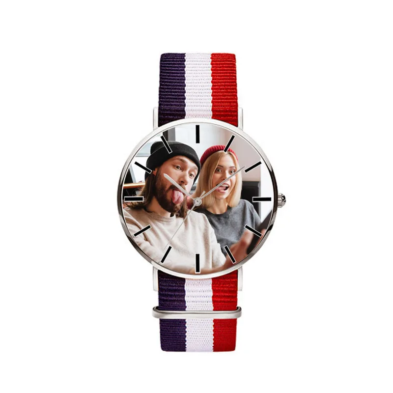 Zegarek z własnym zdjęciem DIY dla miłośników zegarków, modny design, zegarek na rękę z nadrukiem Twojego zdjęcia, zegarki na zamówienie, prezent na Boże Narodzenie