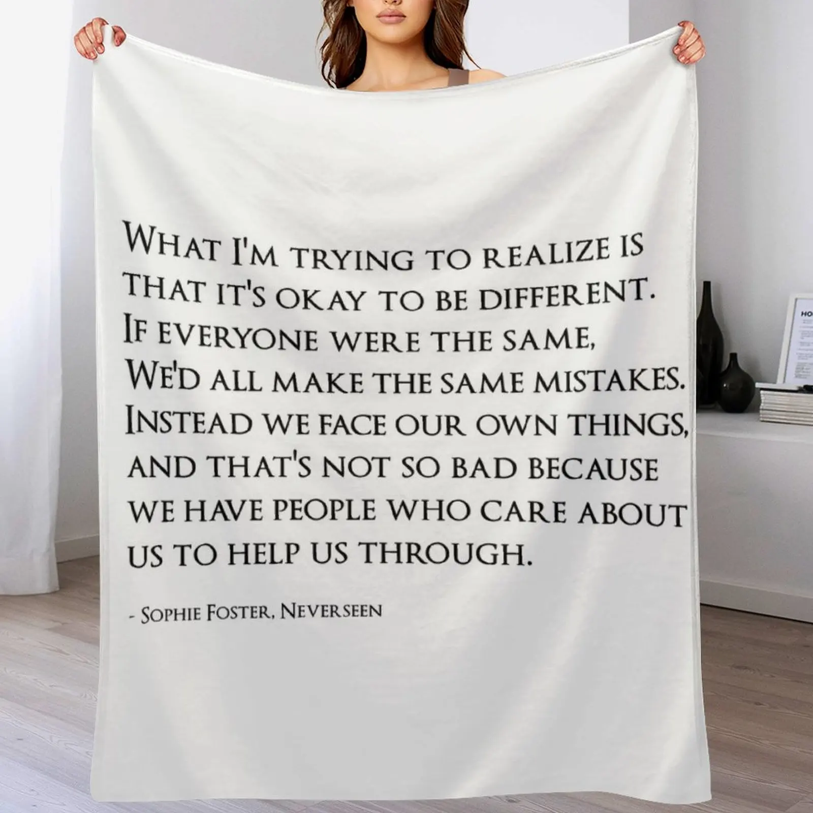 

Sophie Quote Throw Blanket Compact Warm Blanket for Car Road Trip