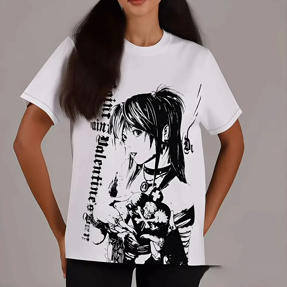 Japanese Anime Death Note Misa Amane T Shirts Men Women Oversized Streetwear Y2k Cotton Casual Tee Fashion Vintage Short Sleeve