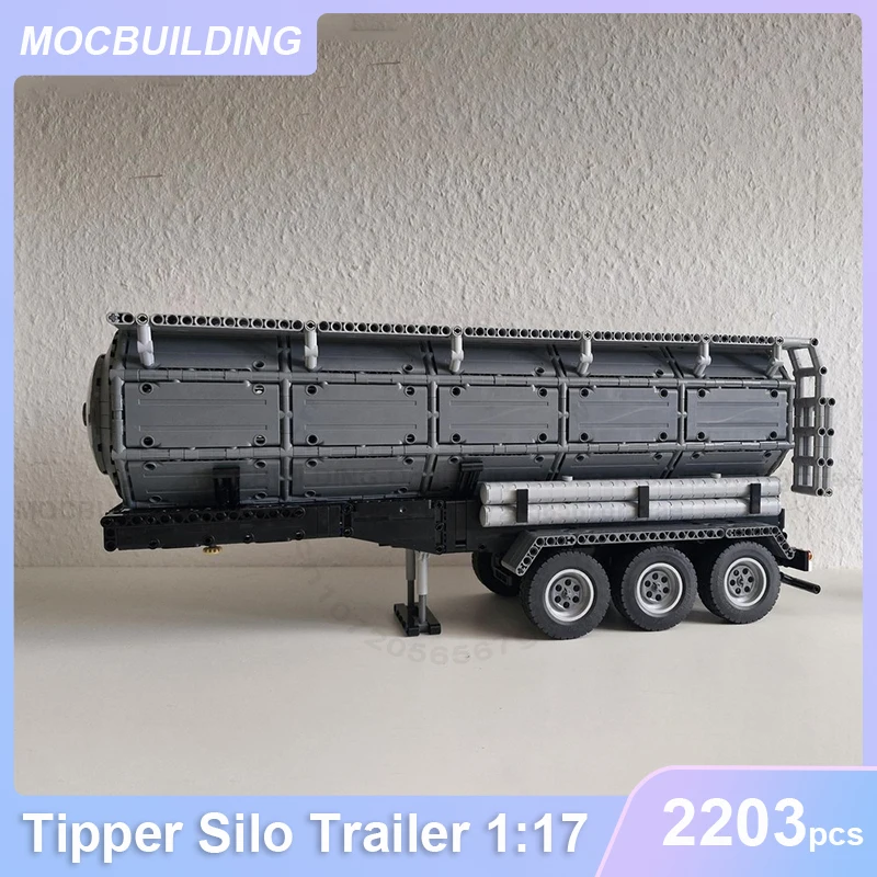 

Tipper Silo Trailer 1:17 Scale Model MOC Building Blocks DIY Assemble Bricks Transportation Collection Toys Gifts 2203PCS