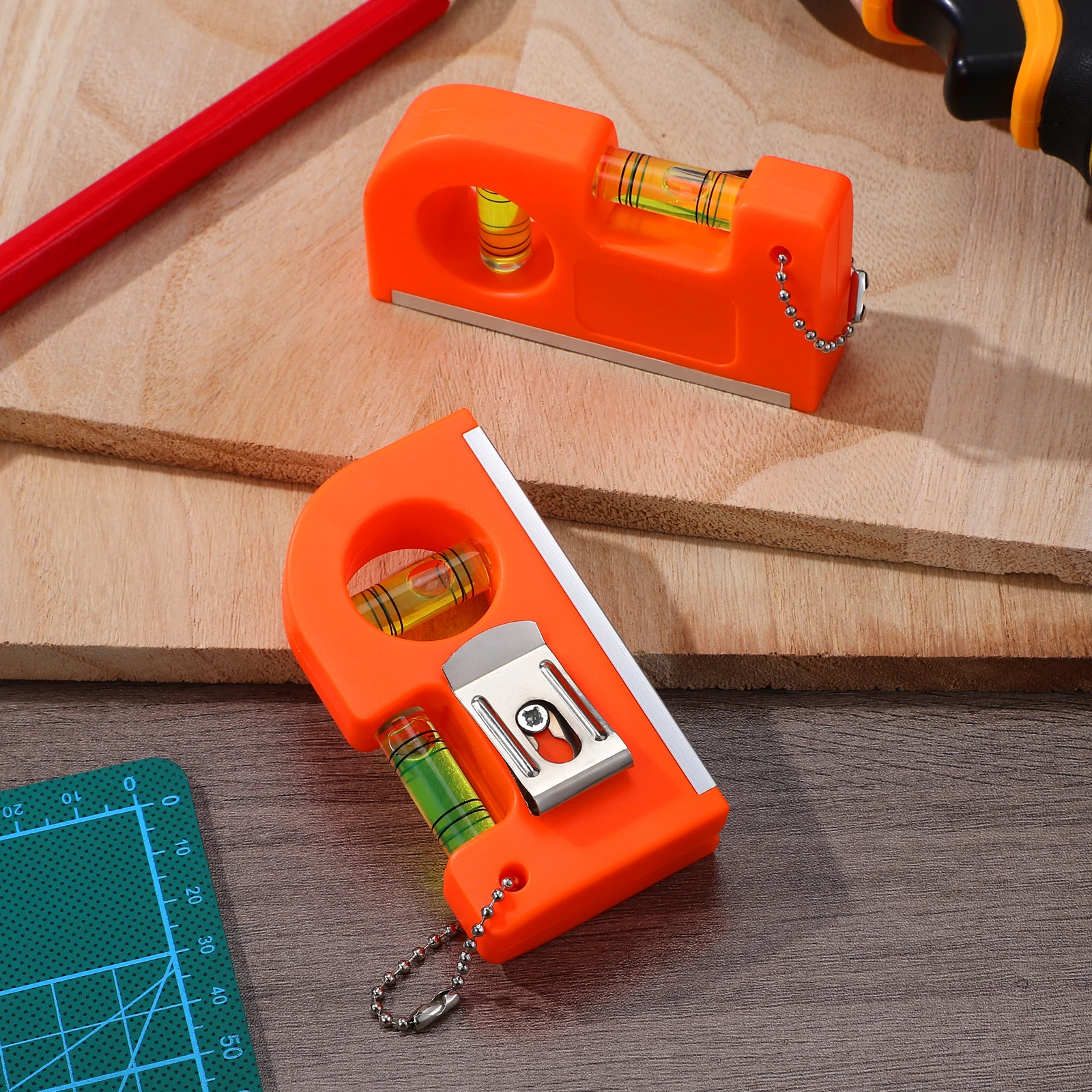 Spirit Level Mini Leveler Tool Small Pocket Miniature Balance Ruler High Precision Keychain