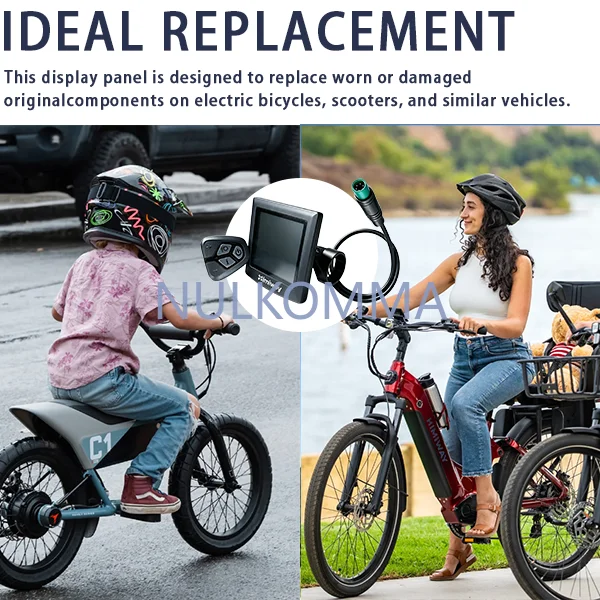 NULKOMMA Himiway Electric Bike LCD Display Speedometer E-bike Dashboard Separate Button Control 5Pin male Waterproof Connector