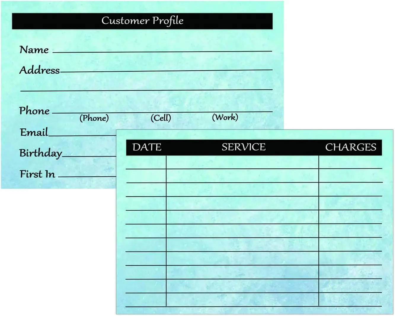 

100 упаковок карточек для салона и клиента, 4 × 6 дюймов, двухсторонние карты для клиентов для малого бизнеса для парикмахера, салона, спа