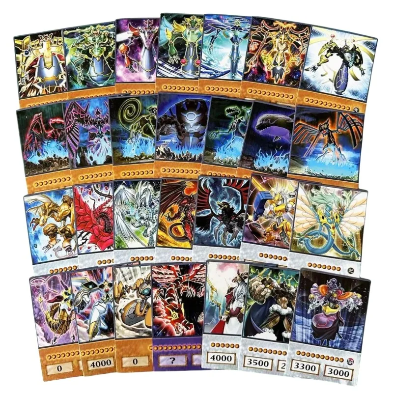 100pcs/set Yu Gi Oh Stardust Dragon Synchron Animation Characters Refraction Flash Card Anime Classics Game Collection Cards Toy