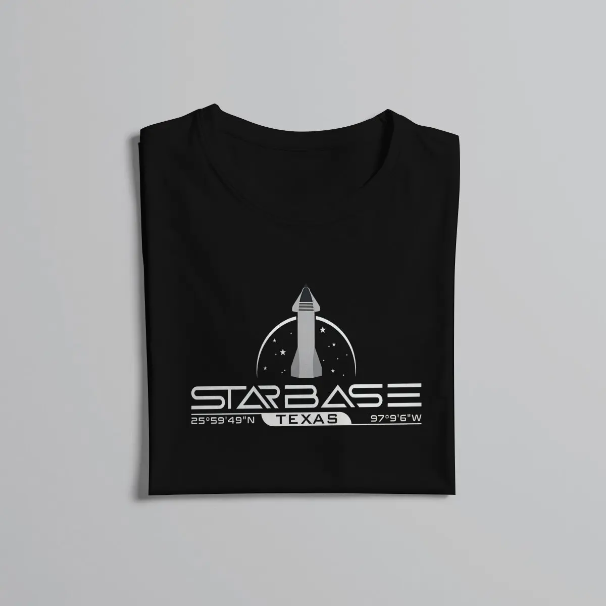 SpaceX Starship Starbase Texas T Shirt Harajuku Graphic Men\'s Tshirt Polyester Streetwear