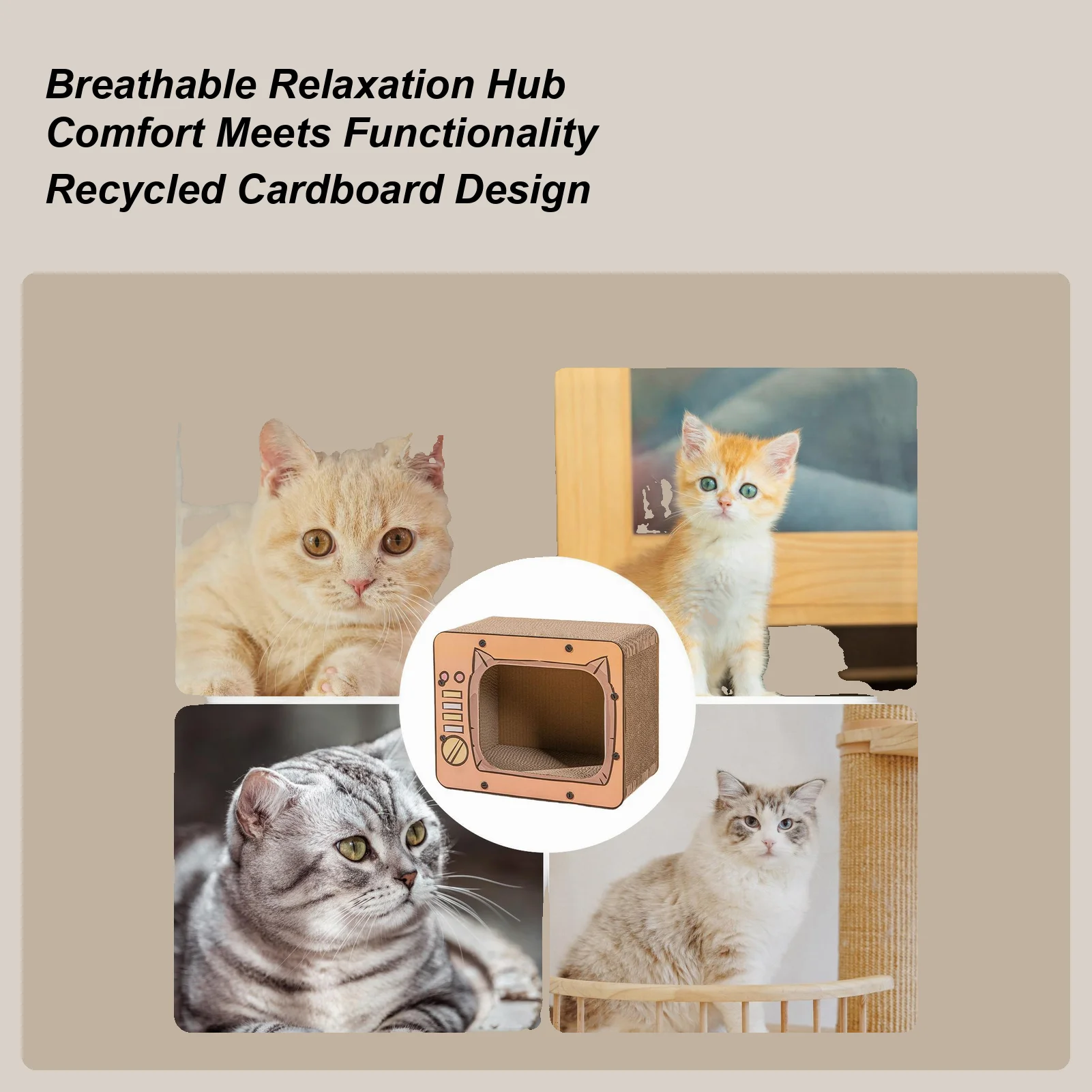 

Cat Scratcher House Interactive Climbing Pet Supplies Cardboard Cat Scratcher Pet Bed For Furniture Protector Enrichment Play