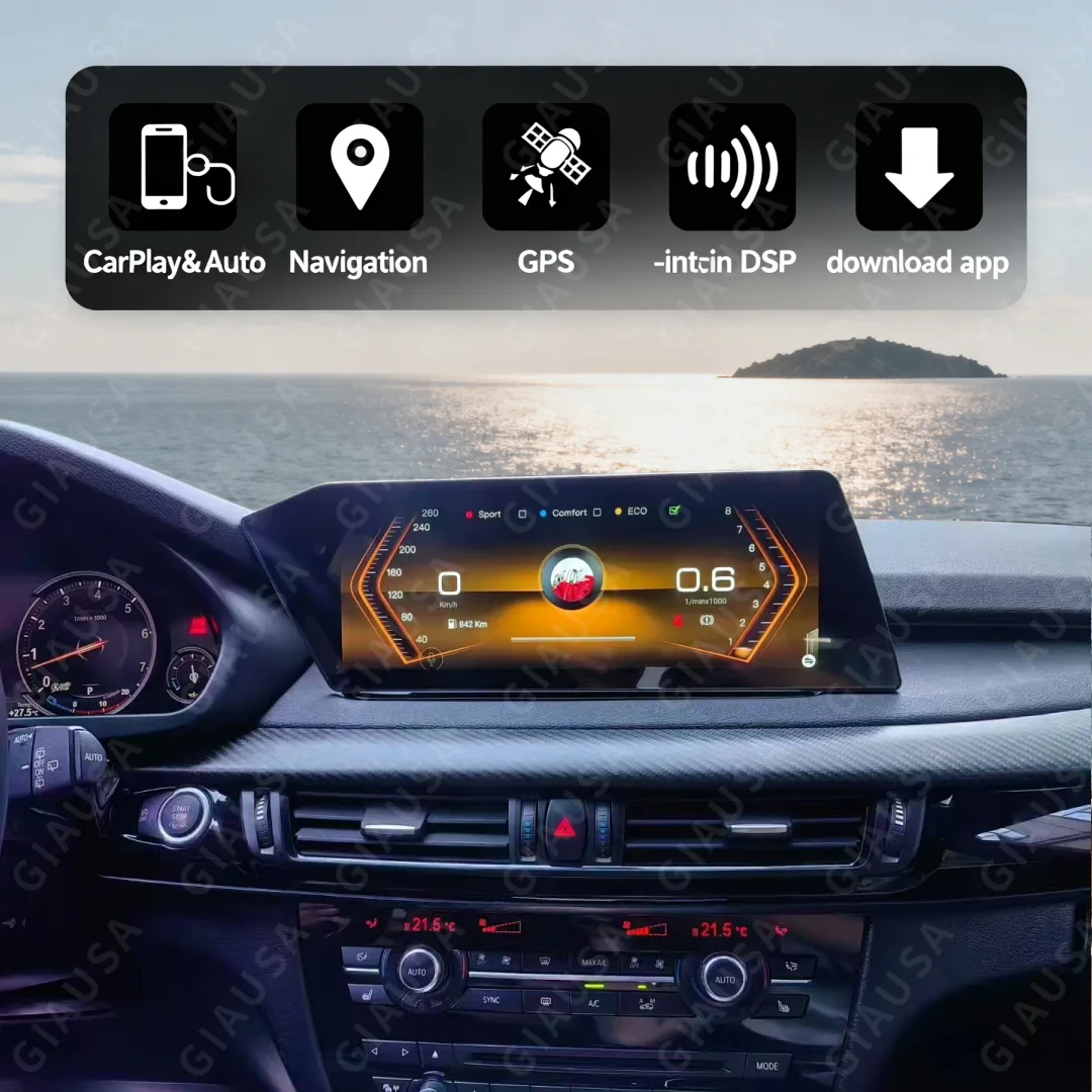 12.3 Inch For BMW X5 X6 F15 F16 2014-2017 NBT System Wireless Carplay Android GPS Navigation Car Stereo Multimedia Radi Player 1