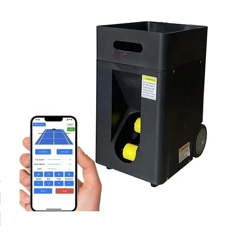 Small Automatic Tennis Ball Throwing Machine Padel Ball Machine with  App and Remote Control