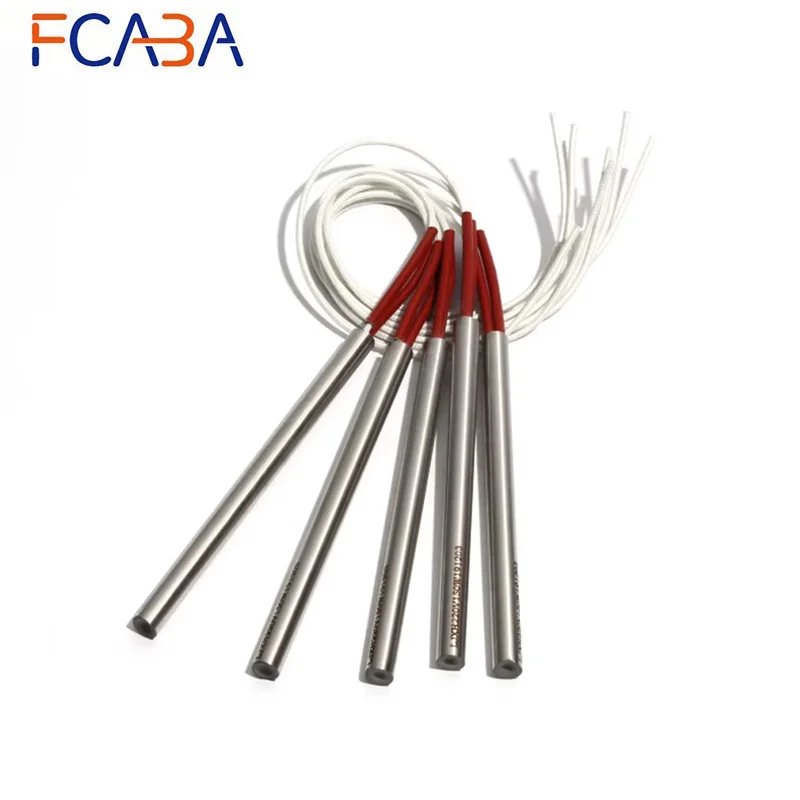 5PCS 16mm Diameter 265~300mm Tubular Cartridge Heater 304SUS Electric Heating Pipe 1300/1350/1400/1450/1500W Resistance Element